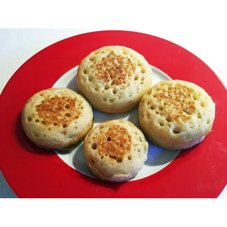 Canvas Print Food Crumpets Tea Baking English Bread Yeast Stretched Canvas 10 x