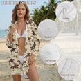 thumbnail image 6 of Xoenoiee Cowboy Horse Cactus Leaves Print Women's Swimsuit Cover Up Summer Beachwear Button Down Shirt Bikini Bathing Suit Beach Coverup Mini Dresses, 3XL, 6 of 7
