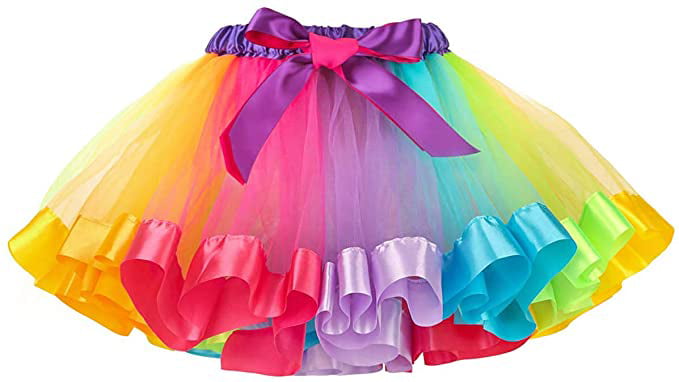 Baby Girls Rainbow Lantern Dance Tutu Dress Fancy Party Costume Age 2-16 Years 