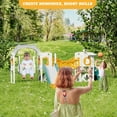 thumbnail image 3 of YUFU 12 In 1 Toddler Slide Swing Set, Baby Slide for Age 1+ with Climbing Arch Golf Set Swing Basketball Indoor Outdoor Playground Slide(Yellow&Green), 3 of 10