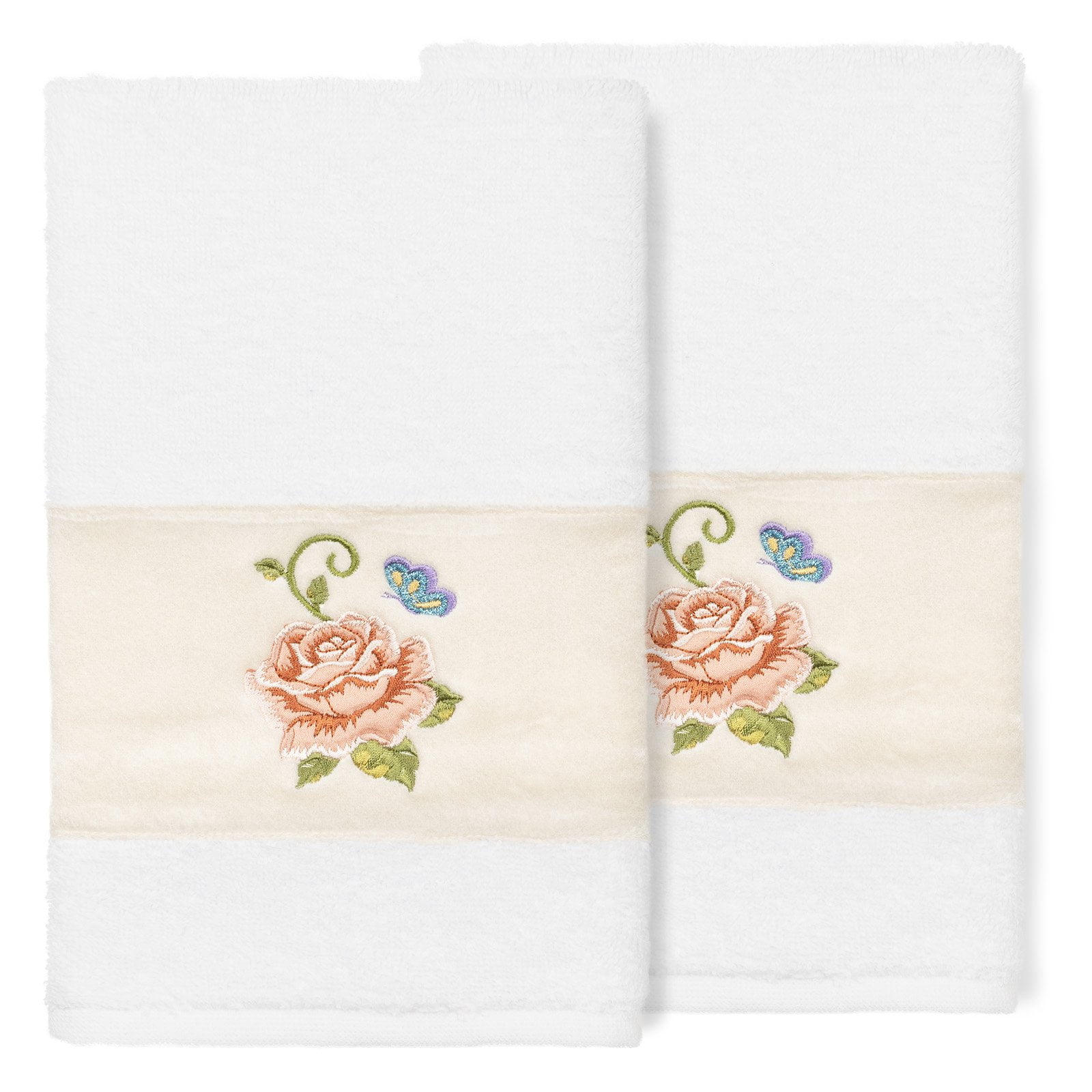 Linum Home Textiles Rebecca Embellished Hand Towel 