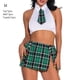 thumbnail image 1 of Traje de uniforme sexy Conjunto de ropa sexy atractivo Traje de ropa escolar de tela tejida de encaje, Verde, M sidaley XX000042-05, 1 of 7