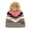 Light Melange Grey, variant on CC Beanie with Pom & Aztec Pattern