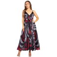 thumbnail image 5 of Sakkas Niza Women's Maxi Summer Casual Sleeveless Floral V neck Loose Long Dress - 28-Multi - One Size, 5 of 5