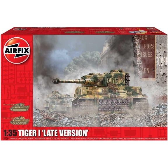 Airfix WWII Tiger-1 Late Version 1:35 Military Tank Plastic Model Kit A1364