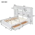 thumbnail image 7 of Full Size Platform Bed with All-in-One Cabinet and 10 Shelves, Solid Wood Platform Bed Frame with 4 Drawers and Headboard, Full Storage Bed for Boys Girls, Space Saving, No Box Spring Needed, White, 7 of 7