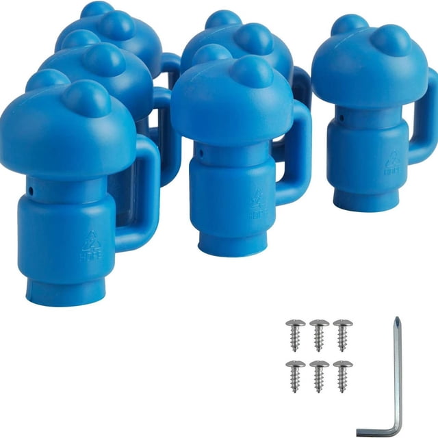 Tapa de poste para trampolín de diámetro para gancho de red, 6 piezas, azul, tapa de tubo de acero para trampolín infantil