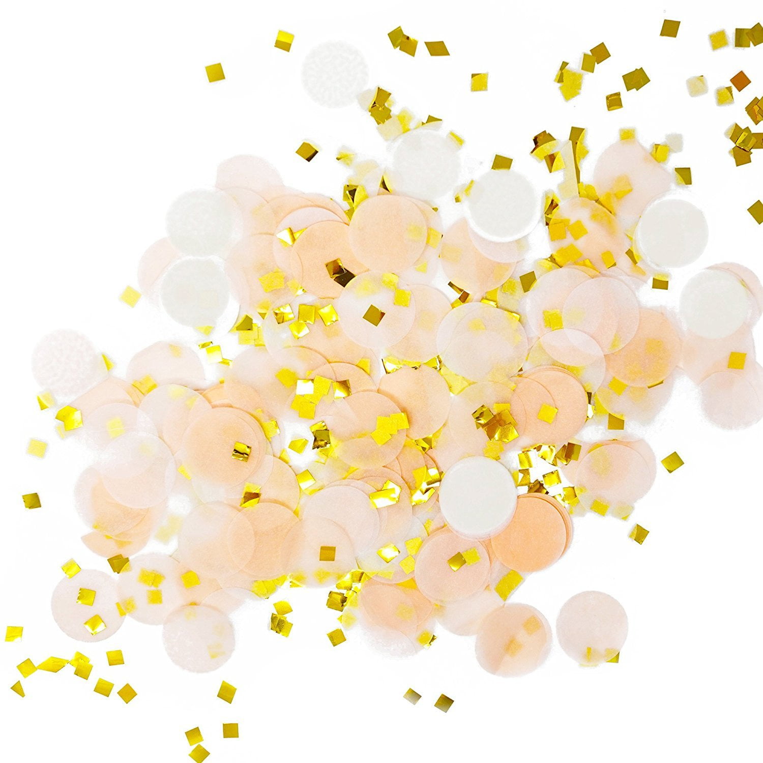 Golden Yellow and White Tissue Flowers Wedding Confetti Celebration Decoration 