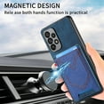 thumbnail image 3 of ELEHOLD for Samsung Galaxy A04E, Wallet Phone Case,Slim Leather Shockproof Lens Protector with Card Slot Anti-Scratch Case Cover,Support Magnetic Car Mount, blue, 3 of 8