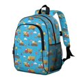 thumbnail image 2 of Excavator and Crane Blue Pattern Backpack for School, Cute School Bag with Adjustable Shoulder Straps and Padded Back, 15"x11.42"x5.5", 2 of 5
