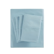 Madison Park 6-piece 800 Thread Count Cotton Blend Sateen Sheet Set, Queen - Aqua, Resistant to fading, shrinking and wrinkles