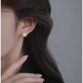 thumbnail image 7 of Solid 925 Sterling Silver Clover Flower Clip On Earrings for Women Teens CZ Flower Ear Cuff Earrings Non Piercing Wraps St. Patricks Day Earrings, 7 of 7