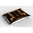 thumbnail image 2 of Ambesonne Gothic Pillow Sham 2 Pack, Hall Pillars, 36"x20", Ivory Brown Black, 2 of 3