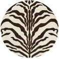 thumbnail image 2 of SAFAVIEH Cambridge Leah Geometric Wool Area Rug, Ivory/Brown, 6' x 6' Round, 2 of 8