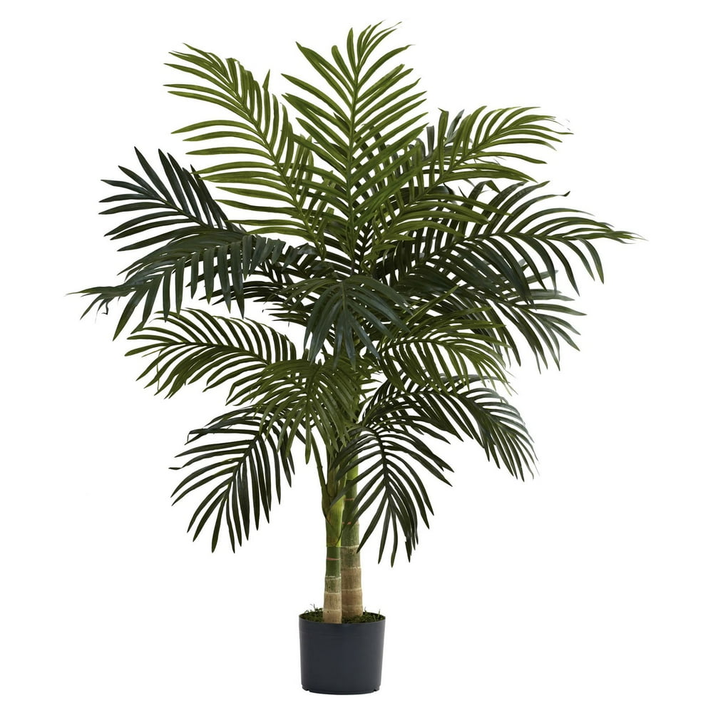 Nearly Natural 4ft. Golden Cane Palm Tree, Green