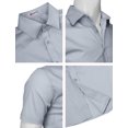 thumbnail image 4 of H2H Mens Dress Slim Fit Shirts Short Sleeve Business Shirts Basic Designed Breathable LIGHTGRAY US 3XL/ASIA 4XL (KMTSTS0132), 4 of 6