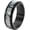 Black, variant on Men's Stainless Steel Vintage Rotatable Camo Ring