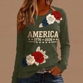 thumbnail image 4 of Womens Shirts Summer 250Th Anniversary Usa for Women 1776 2026 Patriotic American Flag V Neck T July 4Th Graphic Tee 250 Anniversary Usa Shirt Women Green XL, 4 of 5