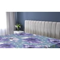 thumbnail image 5 of Ambesonne Floral Fitted Sheet, Botanical Romantic Flowers, Full Size, Cadet Blue and Violet, 5 of 5