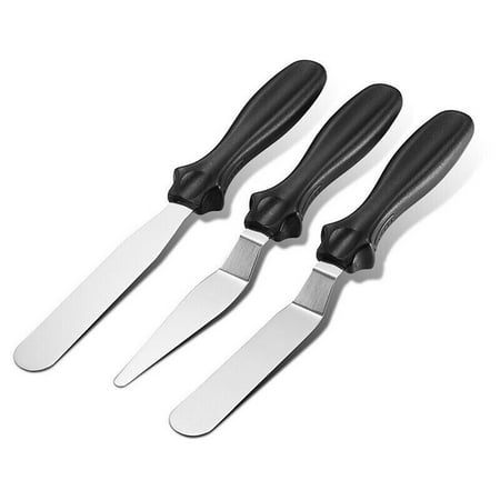 

LisenraIn 3Pcs Stainless Steel Butter Cake Cream Knife Spatula Baking Tool