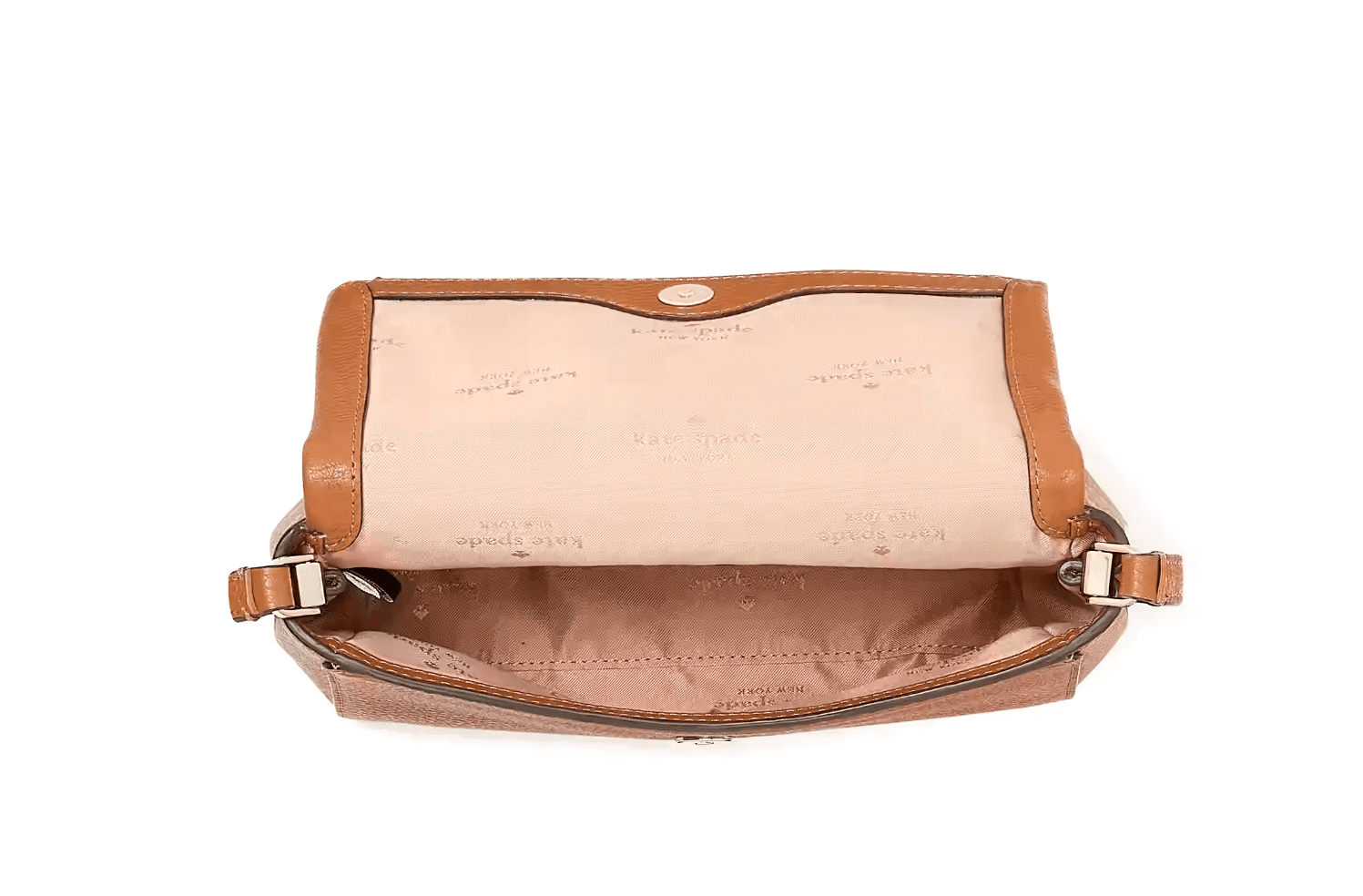 Kate Spade Leila Mini Zip Warm Ginger Pebble Leather Crossbody Bag KE487 $329