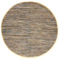 thumbnail image 2 of Safavieh Rag Rug Collection RAR127H Handmade Boho Stripe Cotton Area Rug, 6' x 6' Round, Yellow / Multi, 2 of 2