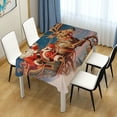 thumbnail image 7 of Coolnut Santa Claus Rectangle Tablecloth Waterproof Polyester Table Clothative Stain Resistant & Wrinkle Resistant Washable Table Cover for Dining Table/Party/Camping 60x60 Inch Decor Gift, 7 of 7