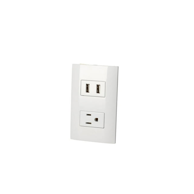 Placa De 1 Contacto Y Contacto Doble USB SURTEK P432B