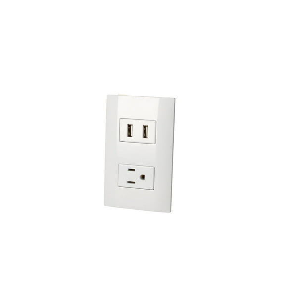 Placa De 1 Contacto Y Contacto Doble USB SURTEK P432B