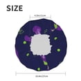 thumbnail image 6 of Kdxio Eggplant Print Shower Cap for Women,Elastic and Reusable,Double Waterproof Layers Bathing Hat, 6 of 9
