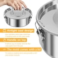 thumbnail image 4 of Dsseng Stainless Steel Flan Mold with Lid and Handle 1.5 Quart Capacity Flan Pan with Steam Rack and Spoon Round Flan Maker Dishwasher Safe Flanera Flan Mold for Baking, 4 of 10