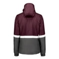 thumbnail image 2 of Holloway B19564533 Turnabout Reversible Hooded Jacket for Women, Maroon & Carbon - Small, 2 of 2