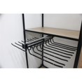 thumbnail image 6 of TUHOME Pull Out Trousers Rack 18 Arms Black Clothes Organizer stainless steel, 6 of 7