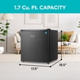 thumbnail image 2 of BLACK+DECKER BCRK17B Compact Refrigerator & Mini Fridge with Freezer, 1.7 cu. ft., Black, 2 of 7