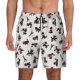 thumbnail image 2 of Goofa Poodle Dog Printed Men's Swim Trunks Board Shorts Quick Dry Mens Swimming Trunks with Compression Liner,Breathable Fit Hawaii Beach Shorts-Small, 2 of 9