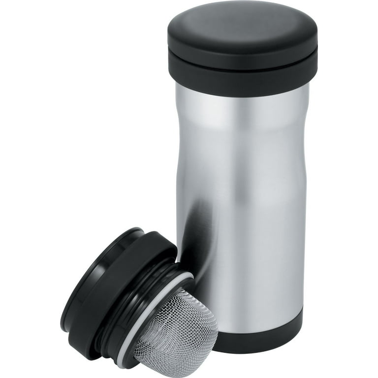 Leidfor Tea Thermos with Infuser for Loose Leaf Tea - Vacuum  Insulated Tea Infuser Tumbler - Tea Bottle with Leak Proof Screw Lid  Portable 17oz Black: Tumblers & Water Glasses