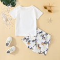 8QIDA Outfit Sets for Boys Toddler Boy Scenery Print Suit Summer Short