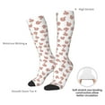 thumbnail image 6 of Fotbe Red Fox print Women's Men's Novelty Crew Socks Cotton Socks Knee High Socks for Walking,Running,Nurses,Pregnancy, 6 of 8