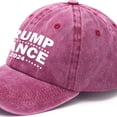 thumbnail image 2 of Trump Vance 2024 Sombrero Bordado Papá Ajustable para Hombres Mujeres (vino) Rojo, 2 of 5