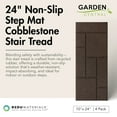 thumbnail image 2 of TierraVerde 4 Pack 10" x 24" Cobblestone Stair Tread Decorative Stepping Panels, Brown, 2 of 11