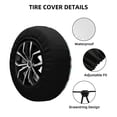 thumbnail image 2 of Salouo Turtle Print Spare Tire Cover 14-17 inch Spare Tire Protector Universal Tough Tire Wheel Cover for Trailer SUV and Truck-15 inch, 2 of 6