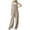 Khaki-01, variant on REALiKUN Women's Casual Jumpsuits Ribbed Front Pocket Loose Overalls One Piece Sleeveless Wide Leg Long Pant Rompers
