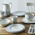 thumbnail image 4 of Noritake Blue Hammock Set of 4 Rim Stripe Dinner Plates, 4 of 6