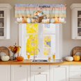 thumbnail image 2 of Kitchen Curtain Valances for Windows,Thanksgiving Pumpkin Autumn Maple Leaf Owl Rod Pocket Small Valance Colorful Stripes,42"x12", 2 of 9
