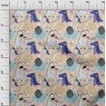 thumbnail image 3 of oneOoneRayonLightBeigeFabricKidsCutieAnimalSewingCraftProjectsFabricPrintsByYard56InchWide, 3 of 4