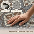 thumbnail image 6 of ODIKA 9'x12' Washable Area Rug Mosaic Interlocking Motif Livingroom Playroom Brushstroke Abstract Boho Refined for Master Suite, California King, Under Bed, Non-Shedding, Easy Care, 6 of 7