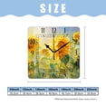 thumbnail image 2 of 16 Inch Wall Clock Battery Operated Square Clock Decorative for Office, Kitchen, Outdoor, Living Room，Oil Painting of Sunflowers in A Beautiful Vase Illustration, 2 of 4
