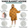 thumbnail image 5 of Wearable Oversized Blanket,Halloween Pumpkin Face Silhouettes Wearable Blanket Hoodie for Adults,Cozy Hooded Blankets with Super Pockets,Super Warm Fuzzy Pullover for Women & Men, 5 of 6
