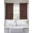 thumbnail image 5 of Brown Flowers Sheer Curtains 54 Inch Length 2 Panels Set, Japanese Abstract Floral Plants Simple Art Voile Window Treatment Rod Pocket Short Kitchen Curtains Drapes for Bedroom 52"x54"x2, 5 of 7