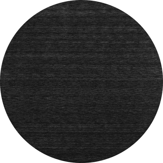 Ahgly Company Indoor Round Abstract Gray Contemporary Area Rugs, 7' Round